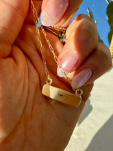 Load image into Gallery viewer, Turquoise Gold Bar Necklace
