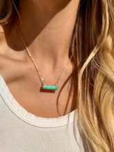 Load image into Gallery viewer, Turquoise Gold Bar Necklace
