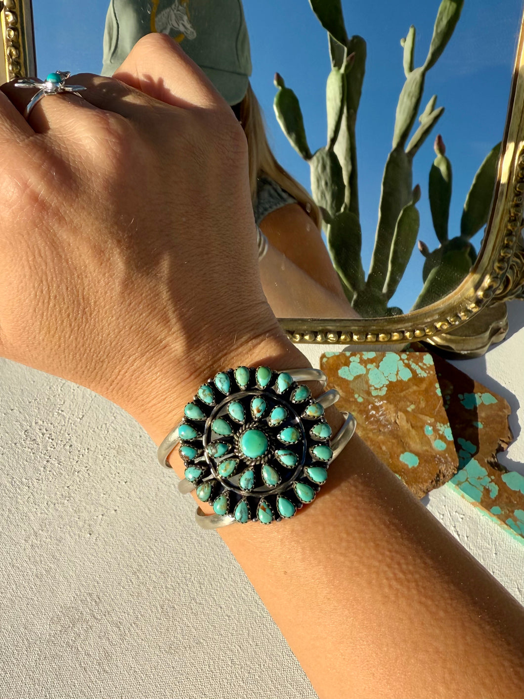 Pippa Turquoise and Sterling Silver Cuff