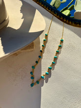 Load image into Gallery viewer, Lena Gold and Turquoise Necklace
