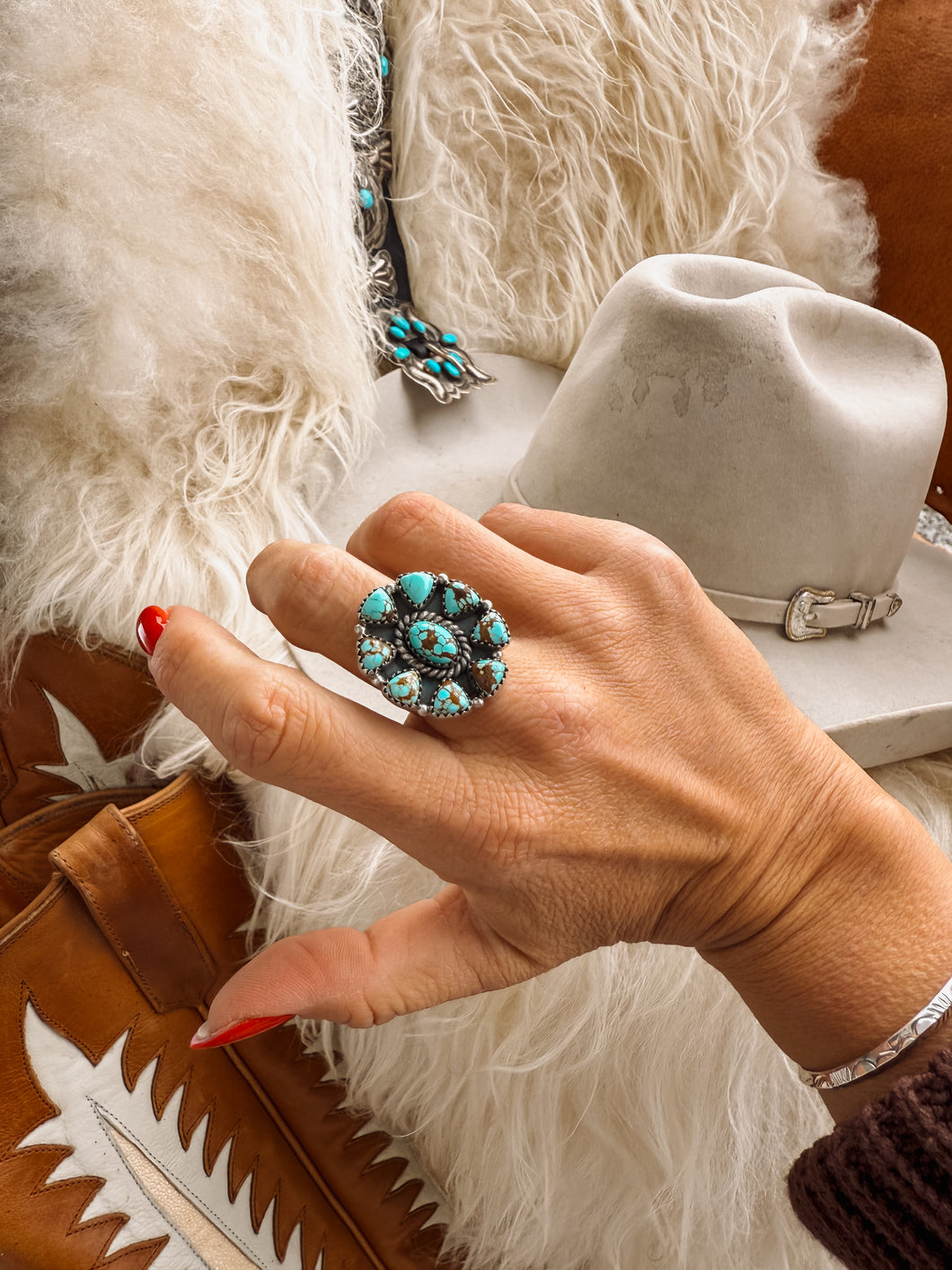 Coleby Turquoise Adjustable Ring