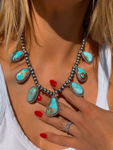 Load image into Gallery viewer, 7 Turquoise Stone and Earring Set
