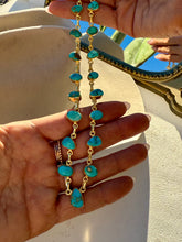 Load image into Gallery viewer, Lena Gold and Turquoise Necklace
