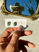 Load image into Gallery viewer, Turquoise Gold Studs
