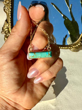 Load image into Gallery viewer, Turquoise Gold Bar Necklace
