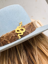 Load image into Gallery viewer, Gold Rattle Snake Hat Pin - Turnback Pony ™ - Apparel &amp; Accessories
