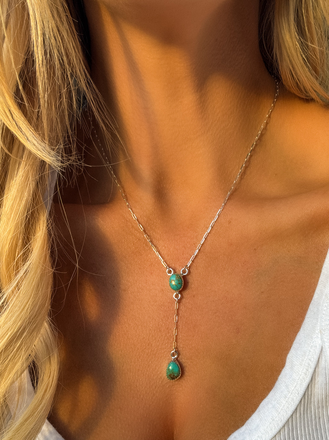 Turquoise Lariat Necklace