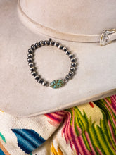 Load image into Gallery viewer, Bowie Turquoise and Navajo Style Pearl Bracelet
