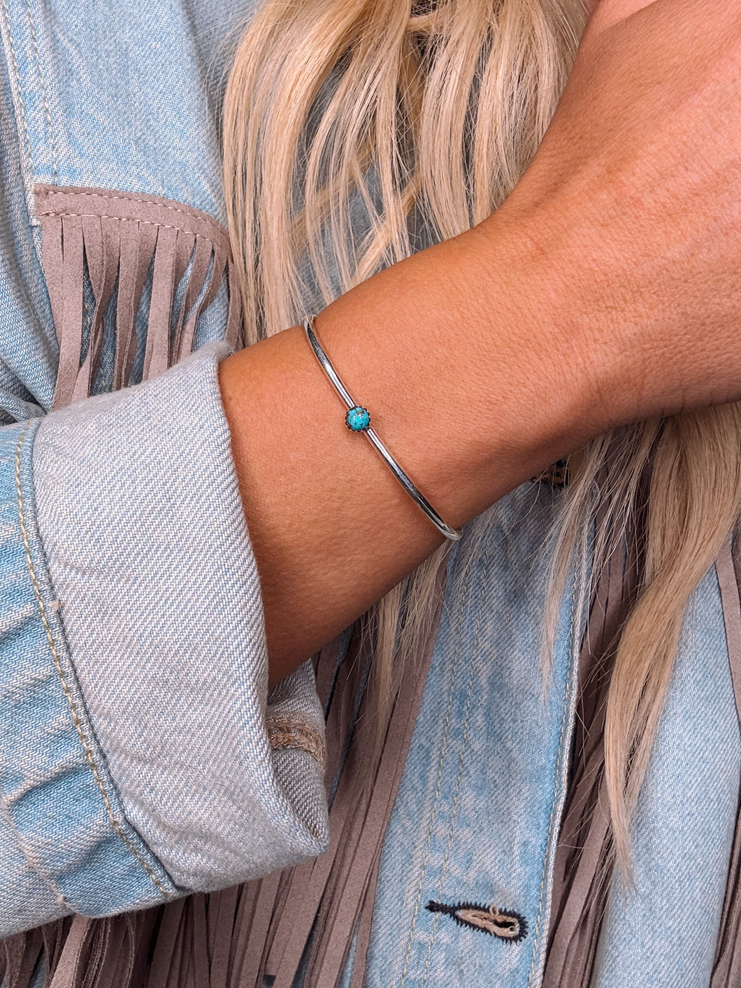 Dainty Single Stone Cuff